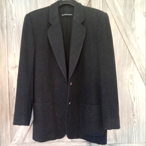 Bianca Nygard Charcoal Boyfriend Blazer 14 - Picture 1 of 7